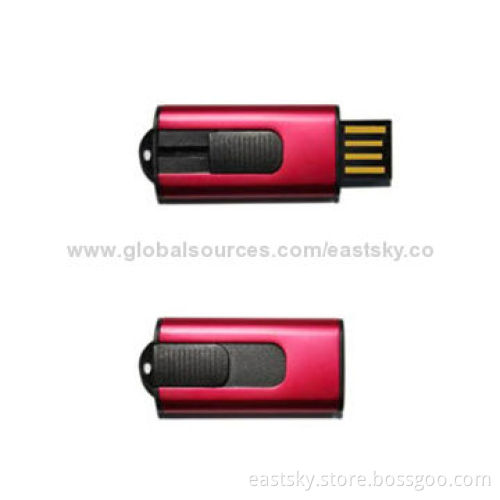 Slide Thumb Drive, Wholesale, Various Colors Available, OEM Orders Welcomed, USB 2.0 Host InterfaceNew